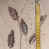 Foxtail Botanical Embellished Tulle (K26286) - Sand