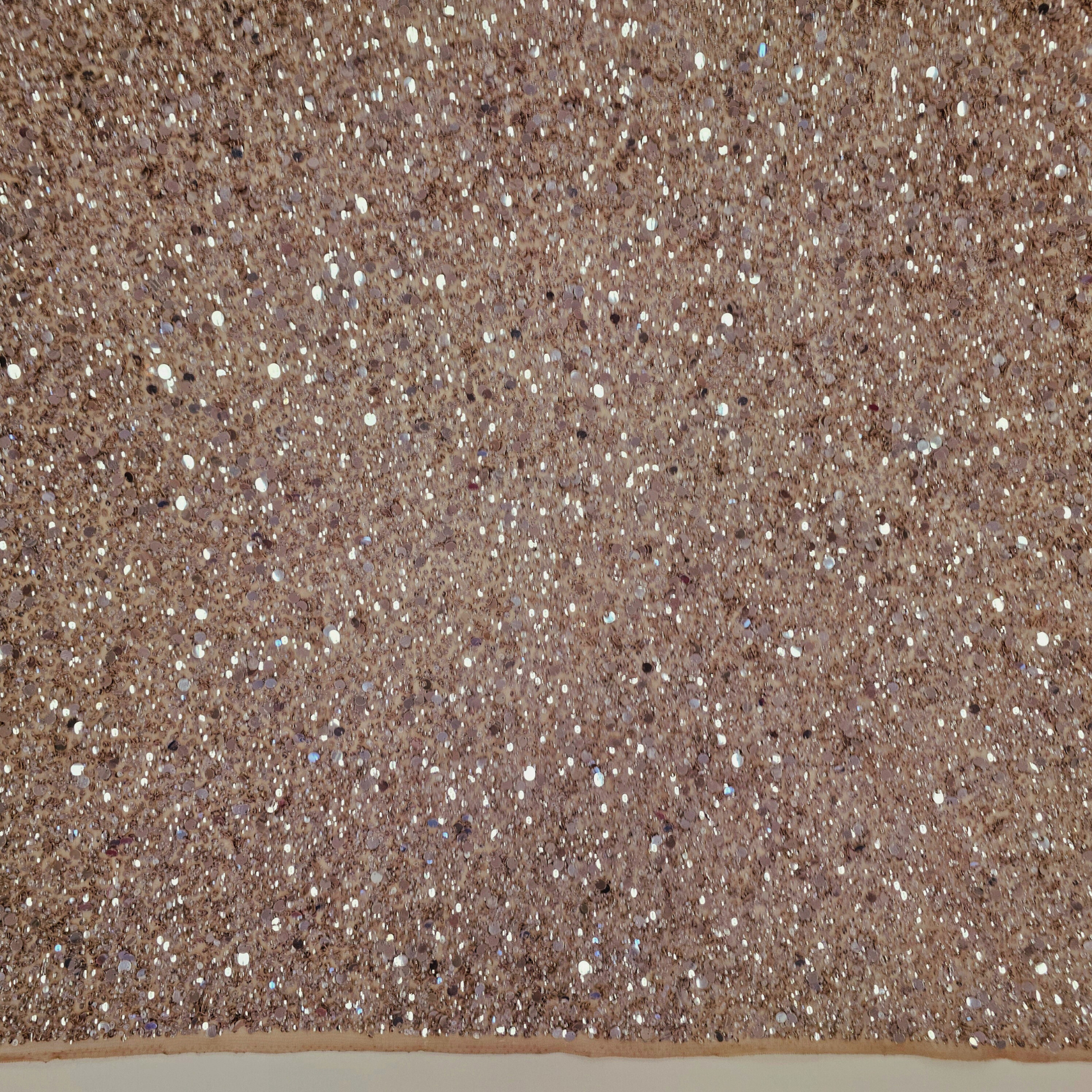Taupe Sequin Tulle — featuring hand-beading and sequins, 100% nylon, 110cm wide