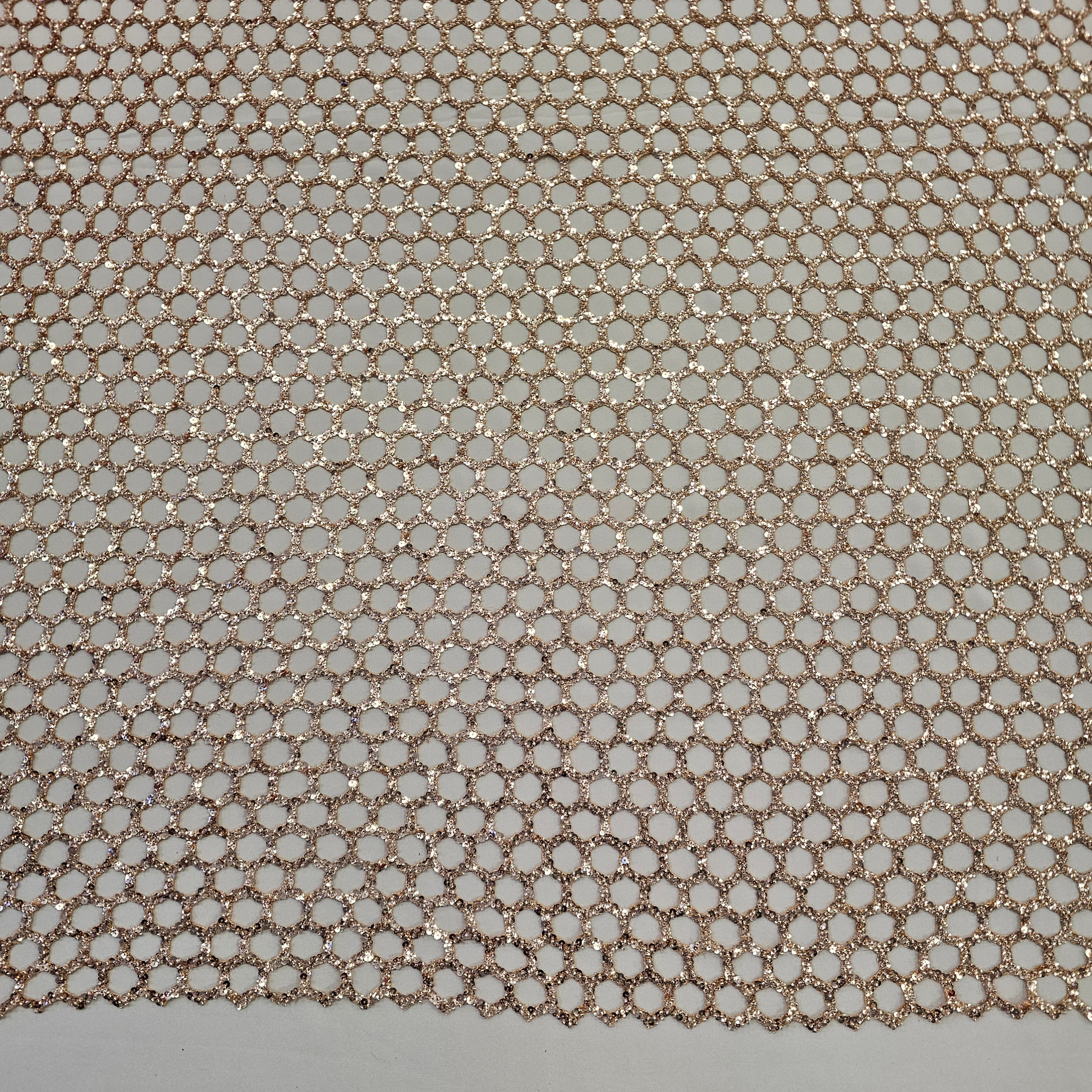 Sequined Honeycomb Net LV13194 Copper
