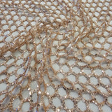 Sequined Honeycomb Net LV13194 Copper
