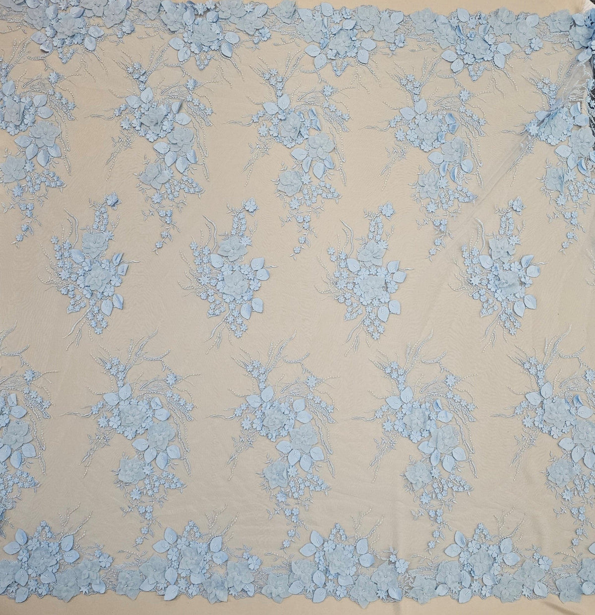Embellished 3D Floral Bouquet Design (LV13262) Cornflower
