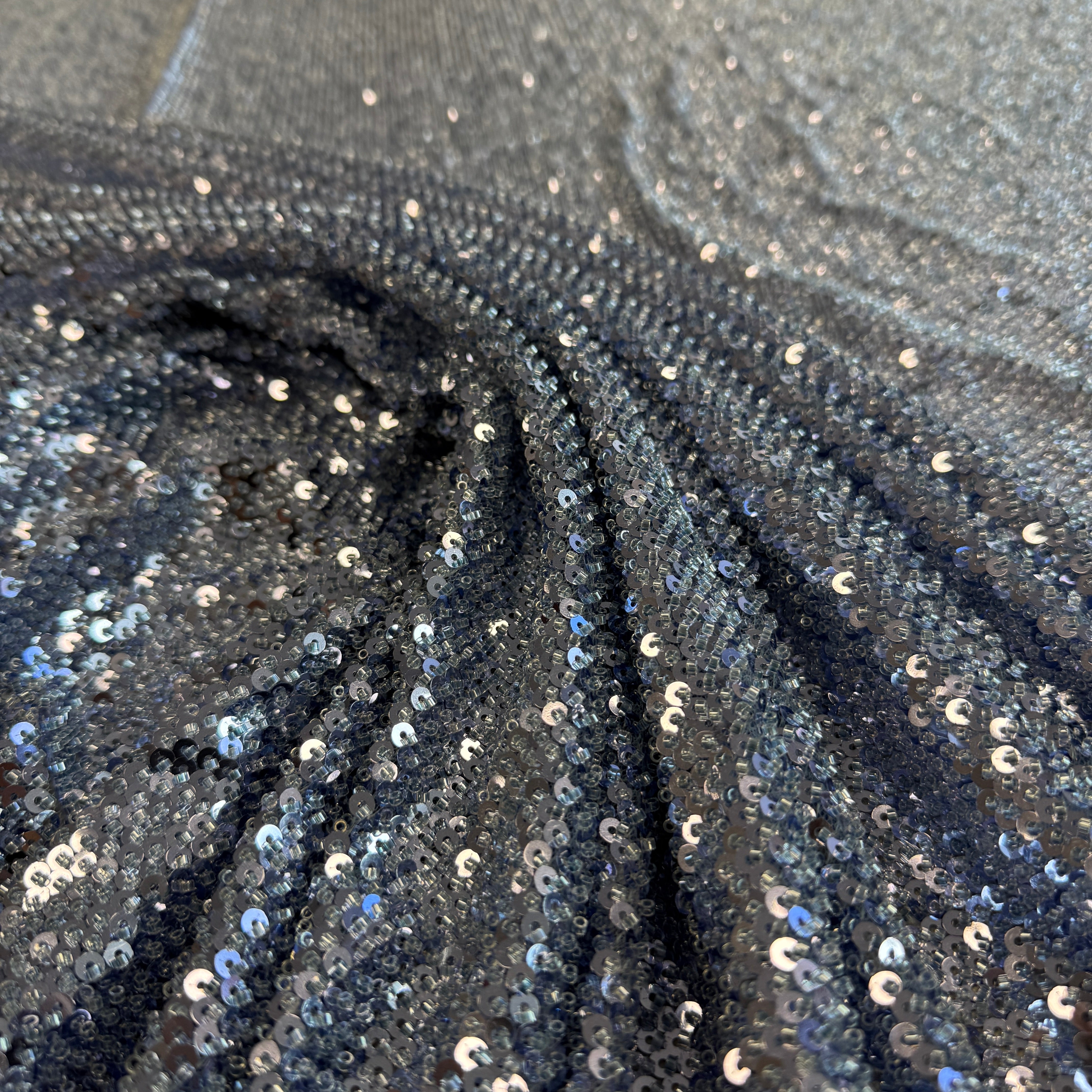 Wedgewood Sequined Tulle — featuring hand-beading and sequins, 50% rayon 50% nylon, 130cm wide
