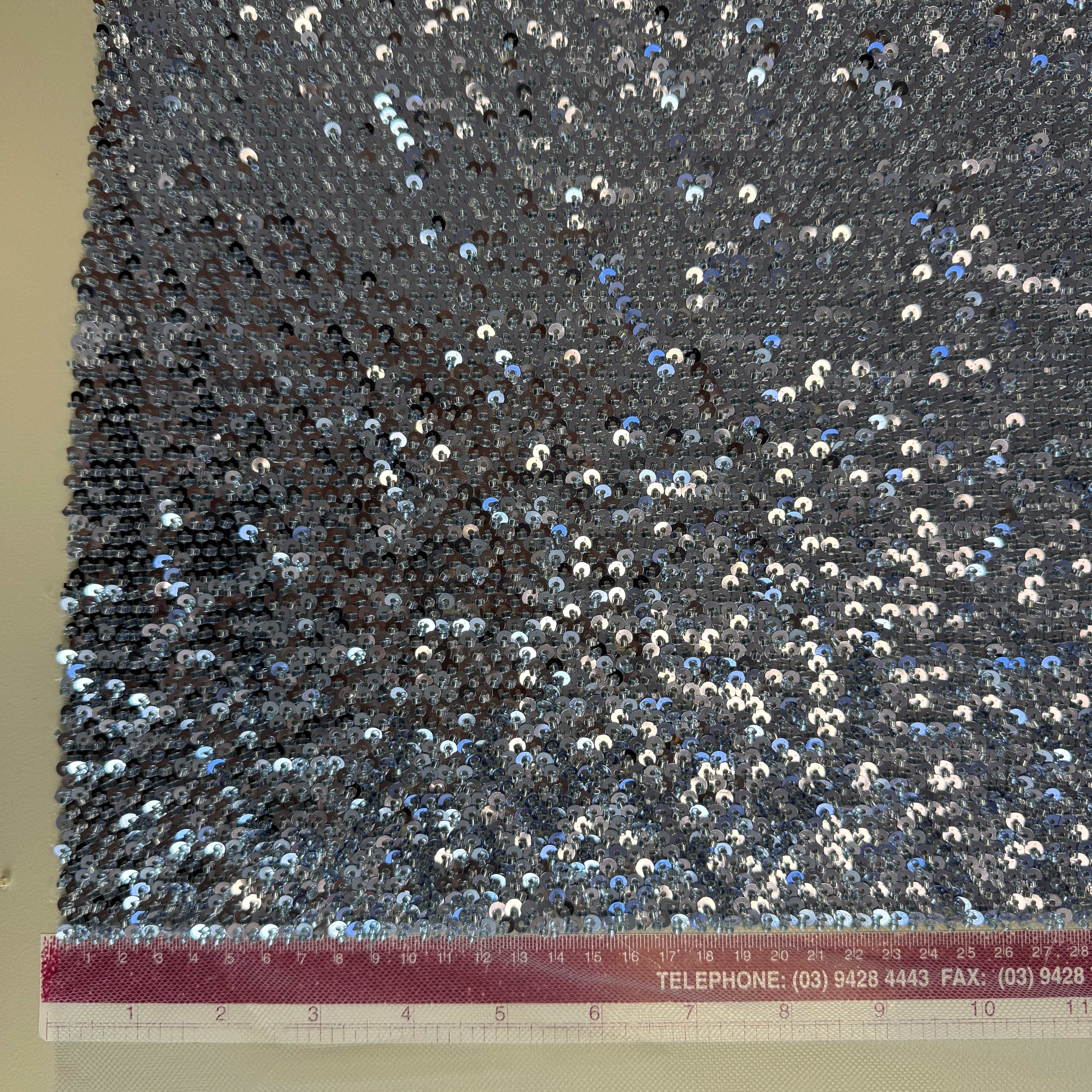 Wedgewood Sequined Tulle — featuring hand-beading and sequins, 50% rayon 50% nylon, 130cm wide