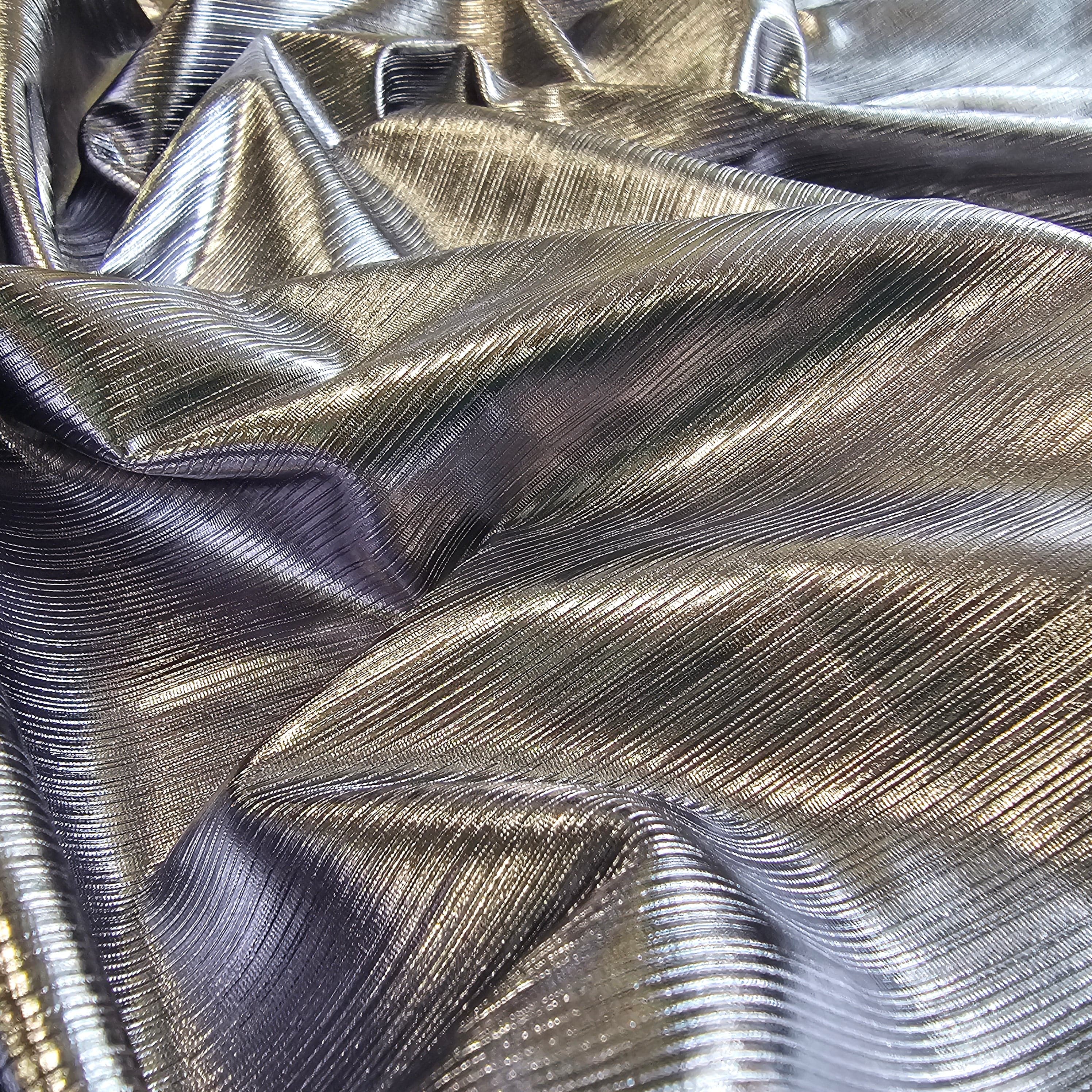 Gunmetal Metallic Knit — a soft knit with a metallic sheen