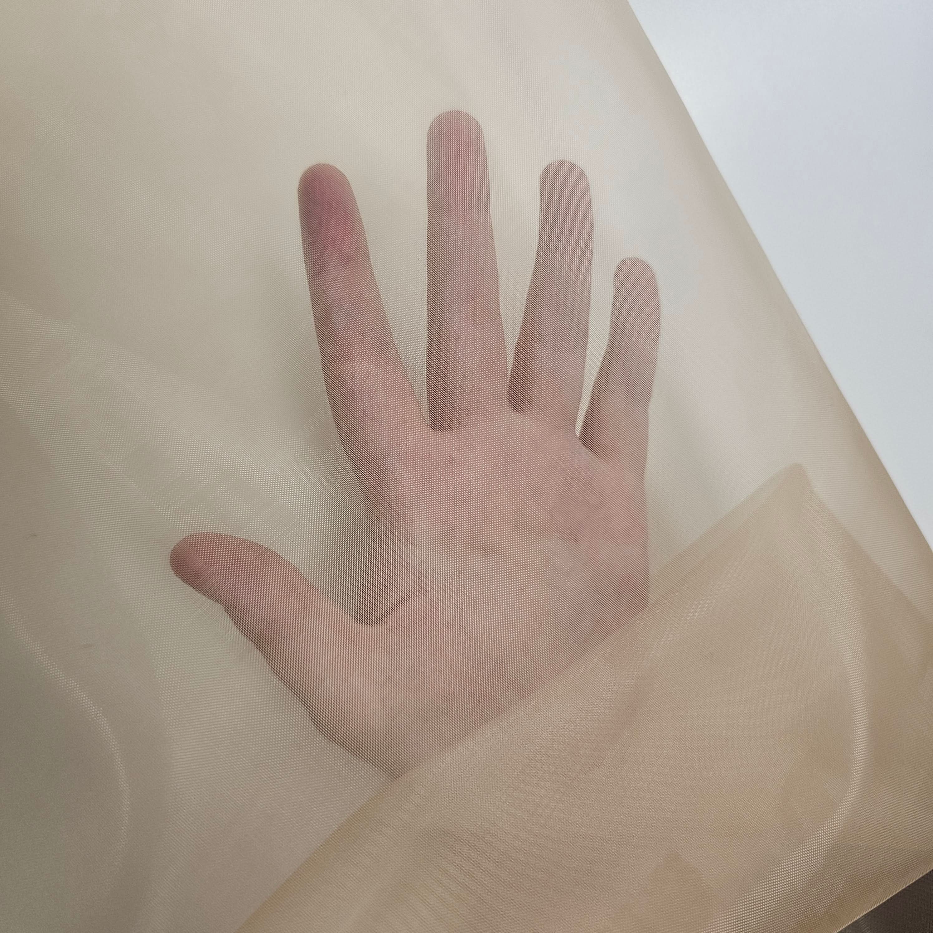 Nude Organza Crinoline — a stiff, structured organza ideal for petticoats and skirts, 150cm wide