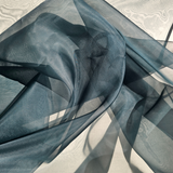 Ocean Silk Organza — lightweight, sheer and smooth with a low-sheen finish, 100% silk, 137cm wide