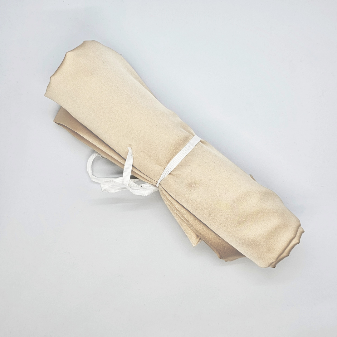 Oyster Habotai — soft with a light, airy drape and a smooth satin finish, 100% mulberry silk, 140cm wide