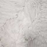 Ivory Organza Ruffle Tulle — featuring geometric motifs, 100% nylon, 140cm wide