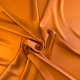 Stretch Silk Satin - Burnt Orange