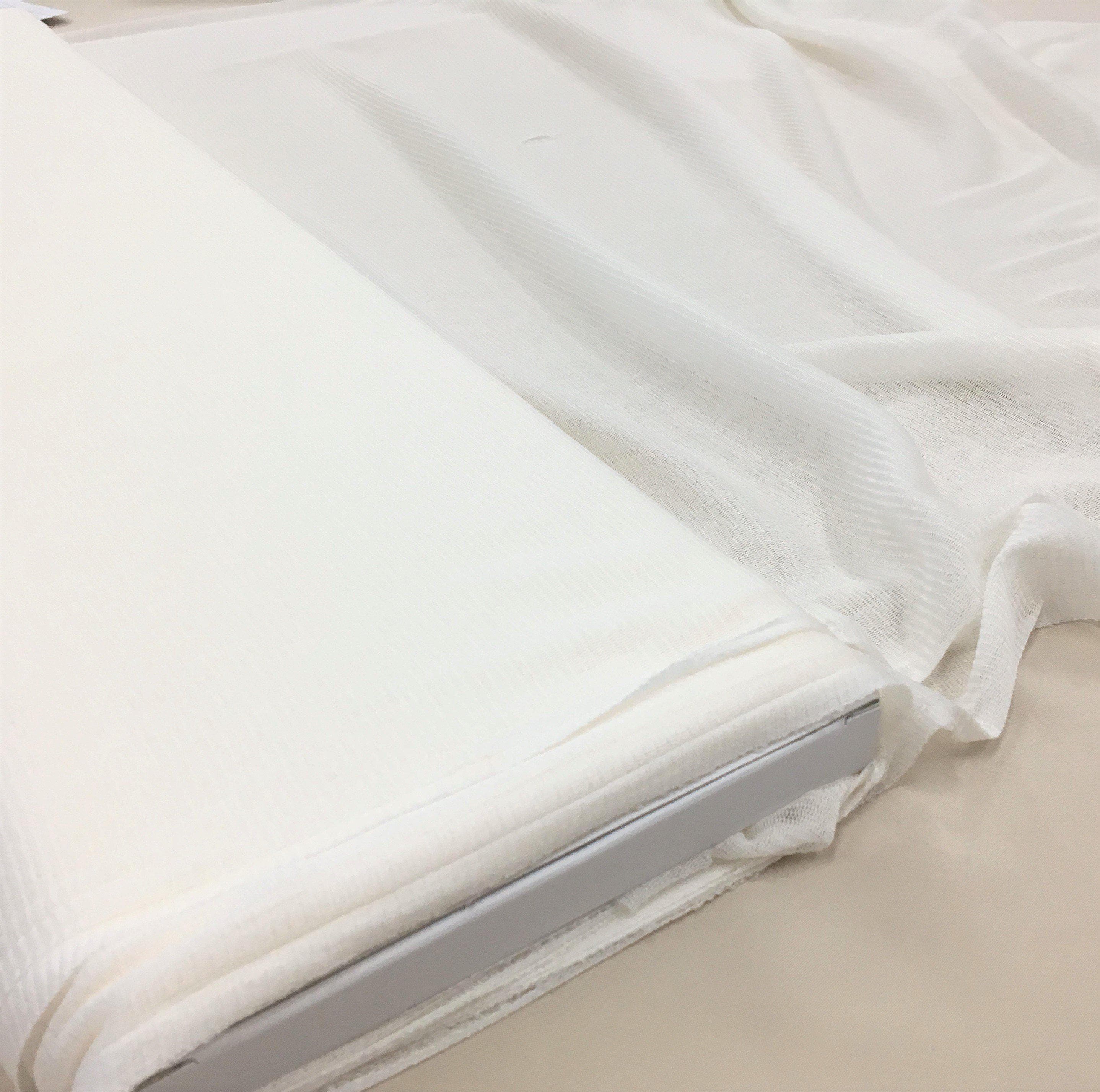 Ivory Remnant Silk Mesh