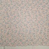 Pink Grey Floral Embellished Tulle — featuring floral motifs, a 3D floral design and hand-beading, 50% nylon 50% rayon, 130cm wide