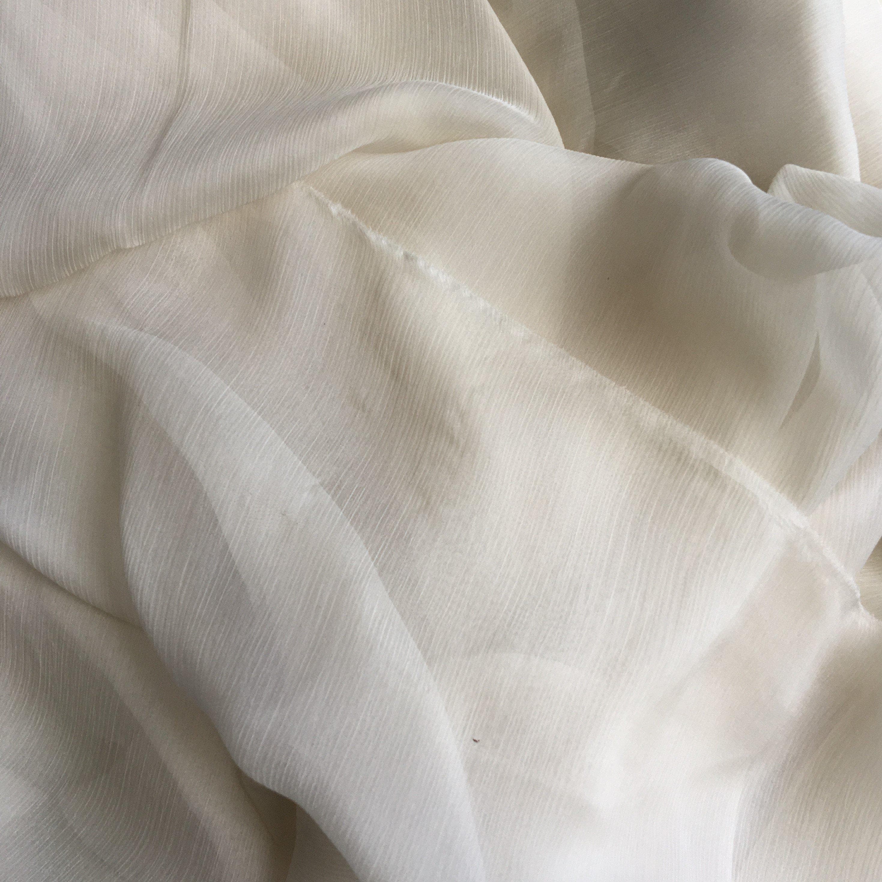 Remnant Crinkle Chiffon - Oyster