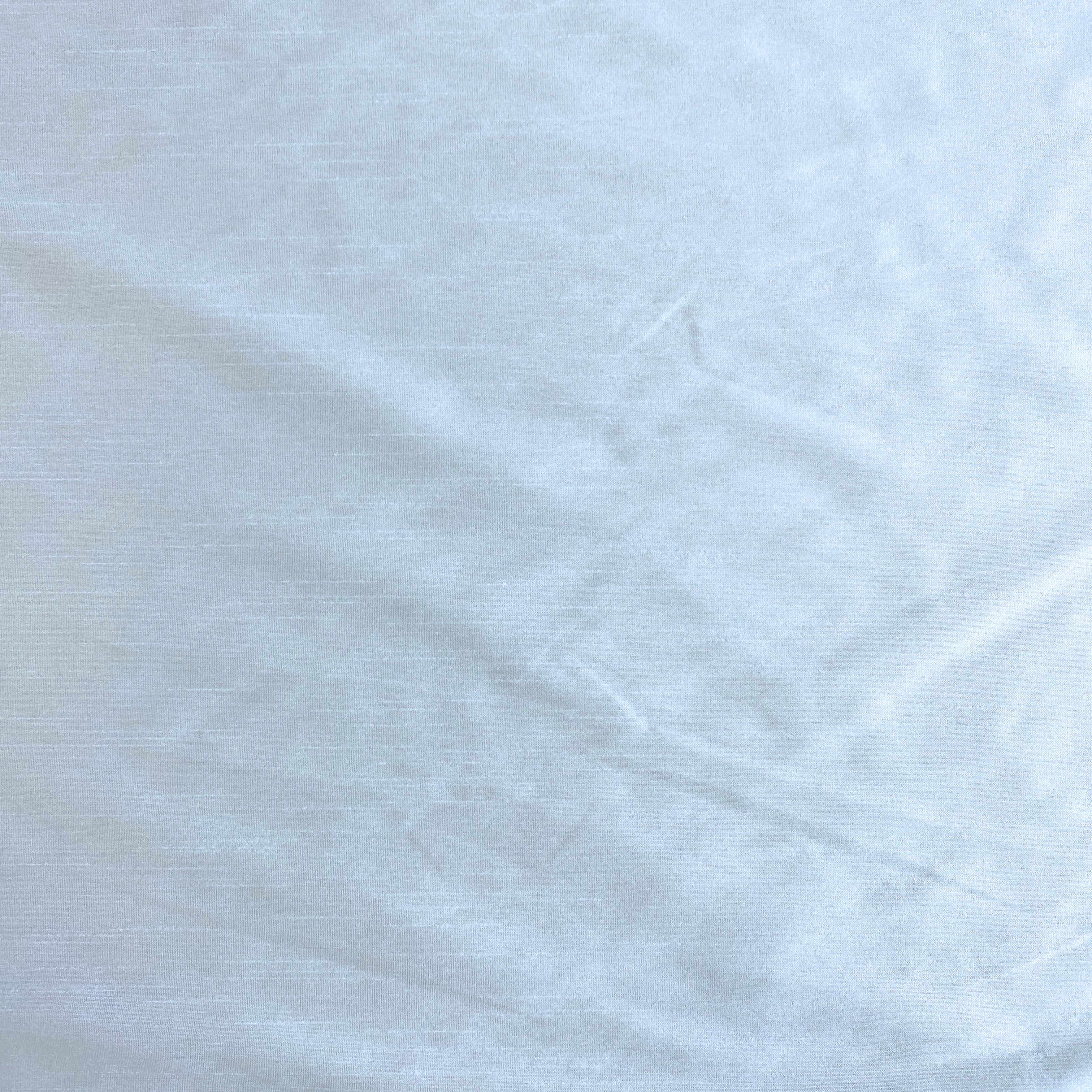 Baby Blue Polyester Dupion — mid-weight and crisp with a lightly slubbed texture, 100% polyester, 140cm wide