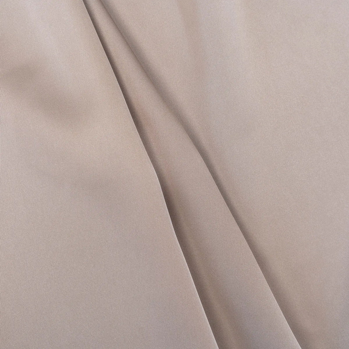 Almond Faux Acetate Satin — mid-weight double-faced polyester satin with a delustered finish, fluid drape and slight stretch
