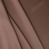 Coffee Faux Acetate Satin — mid-weight double-faced polyester satin with a delustered finish, fluid drape and slight stretch