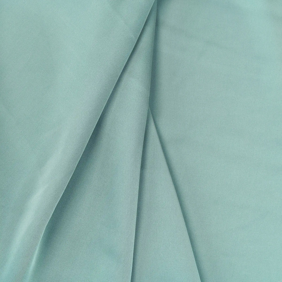 Duck Egg Faux Acetate Satin — mid-weight double-faced polyester satin with a delustered finish, fluid drape and slight stretch