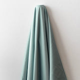 Duck Egg Faux Acetate Satin — mid-weight double-faced polyester satin with a delustered finish, fluid drape and slight stretch