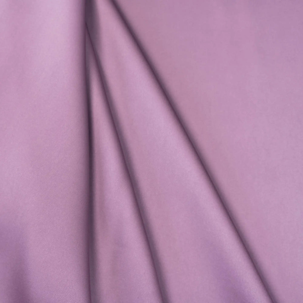 Lavender Faux Acetate Satin — mid-weight double-faced polyester satin with a delustered finish, fluid drape and slight stretch