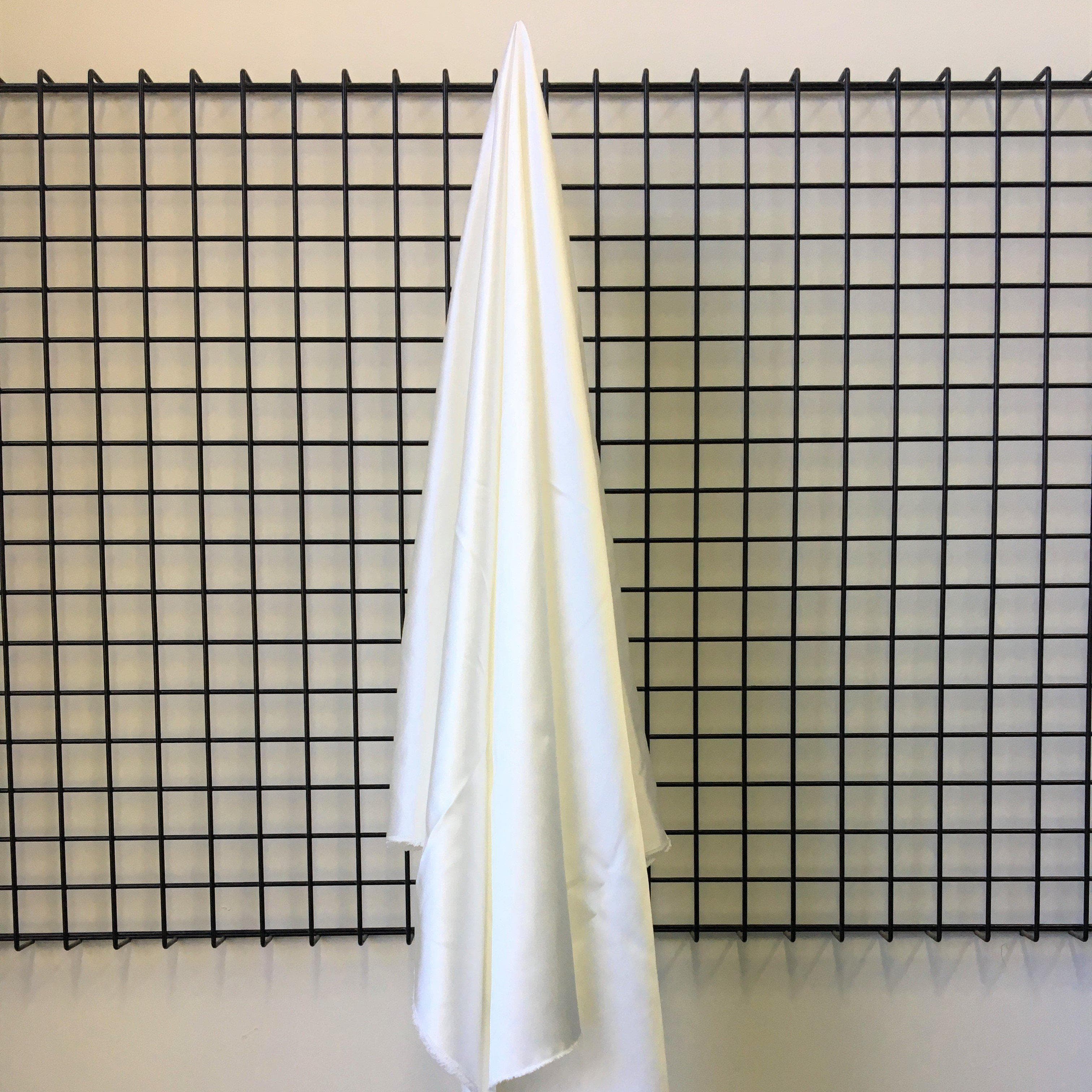 Ivory Remnant Crepe Satin