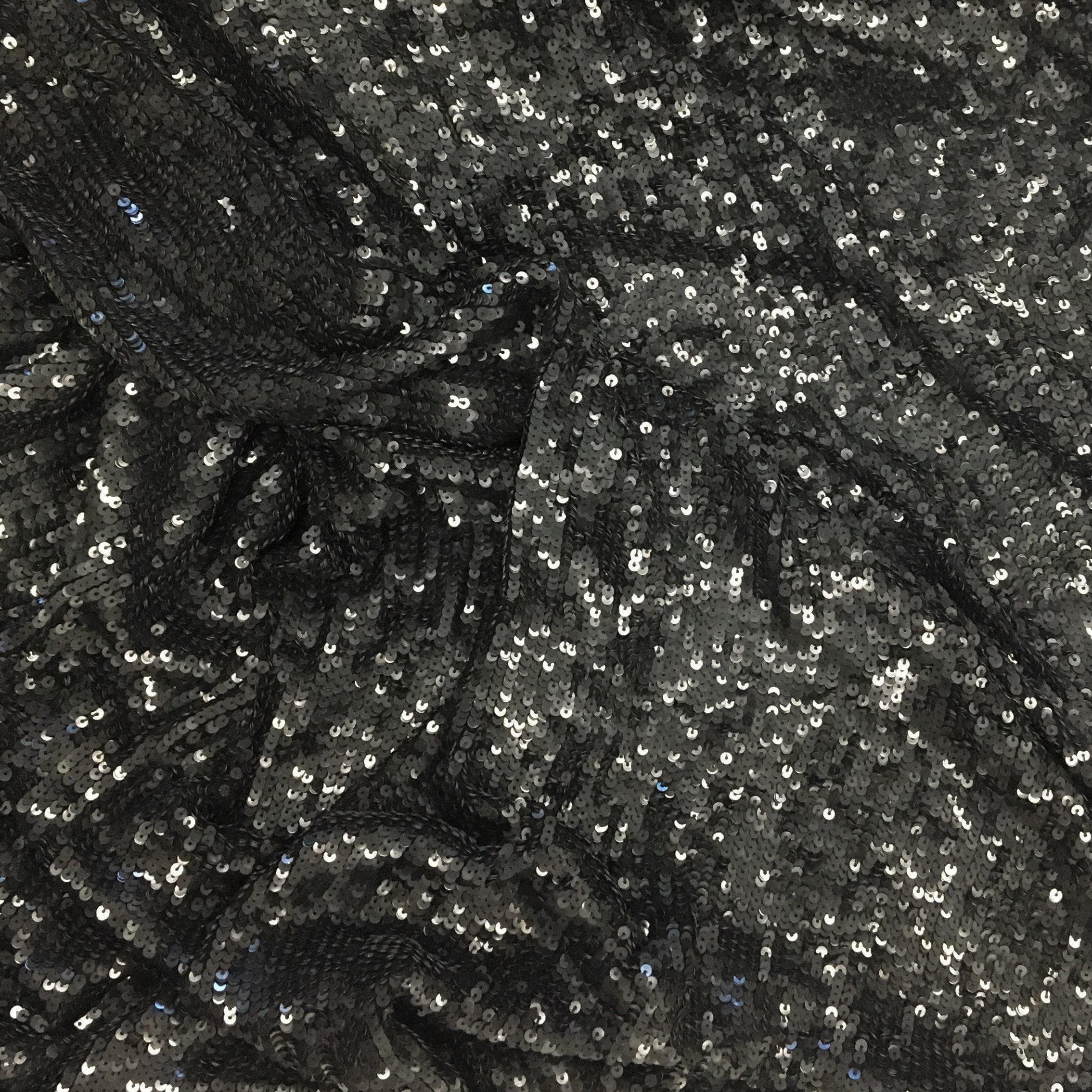 Remnant Sequined Georgette Black