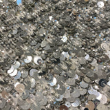 Sequin Georgette Silver