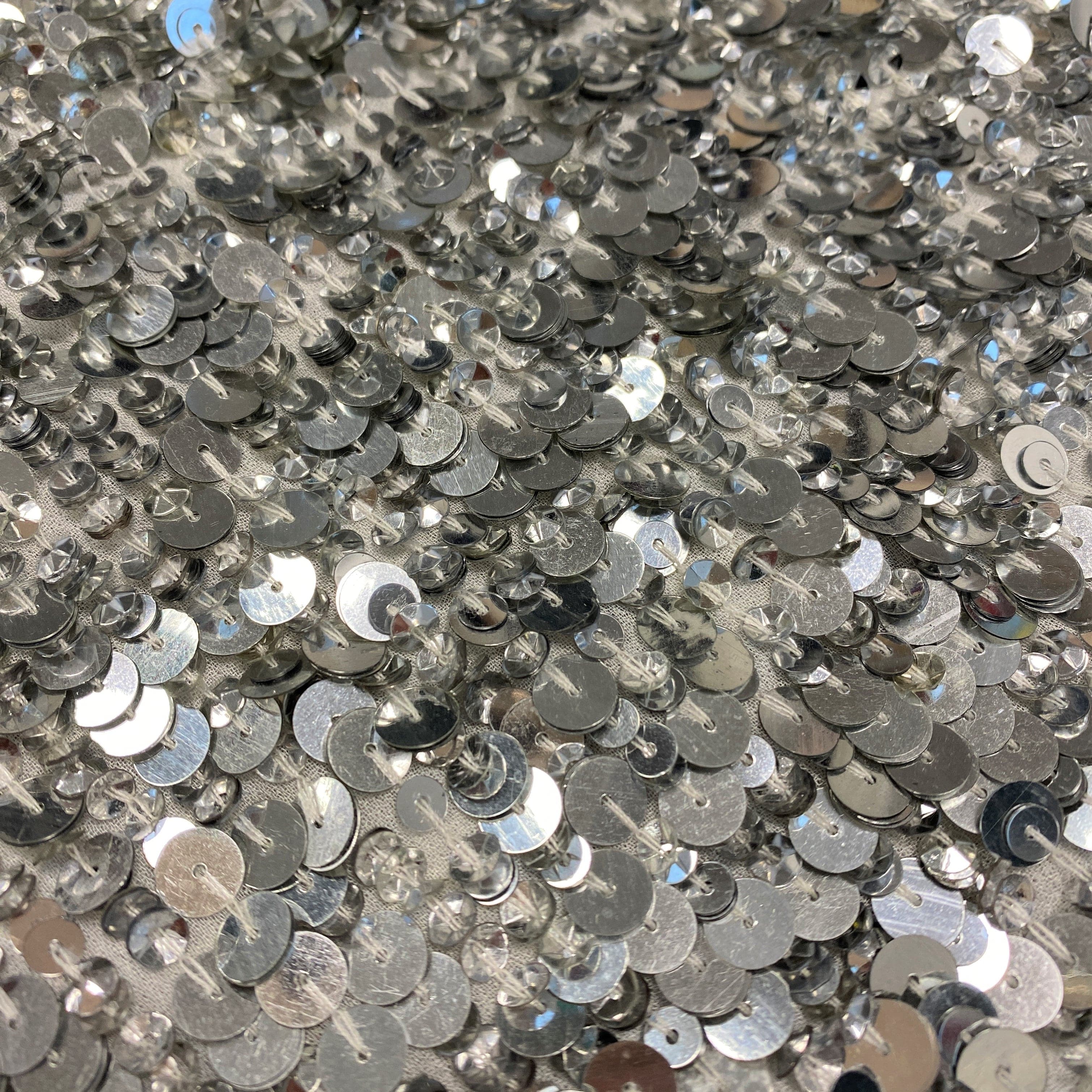 Sequin Georgette Silver