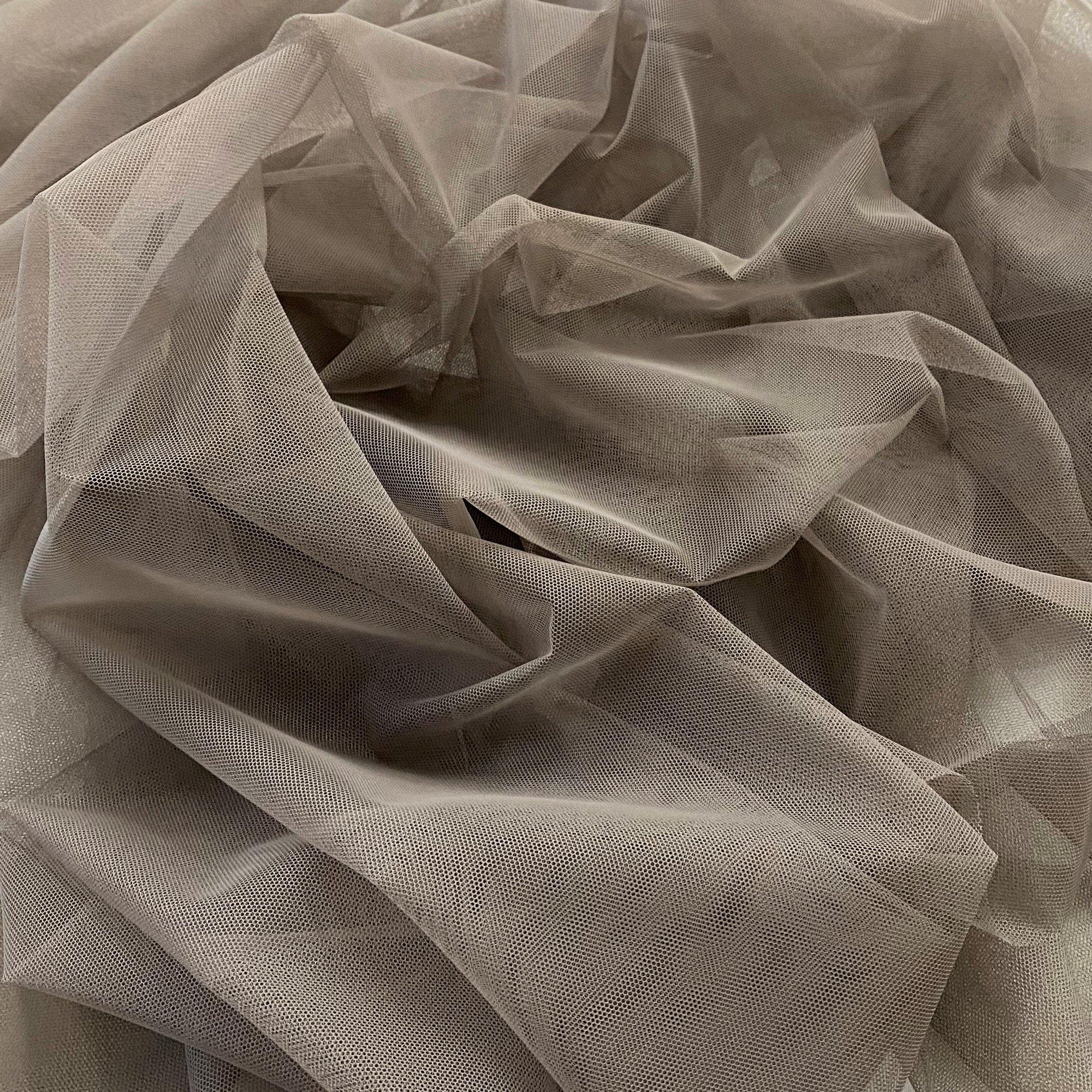 Tea Rose Polyester Tulle — lightweight and soft, 100% polyester, 150cm wide