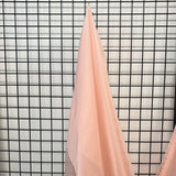 Rose Satin Chiffon — lightweight and sheer with a fluid, airy drape and a smooth satin luster finish, 100% mulberry silk, 140cm wide