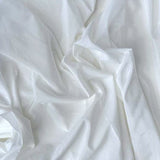 White Silk Cotton Voile — lightweight with a soft drape, a subtle texture and a low-sheen luster finish, 30% mulberry silk, 70% cotton, 137cm wide