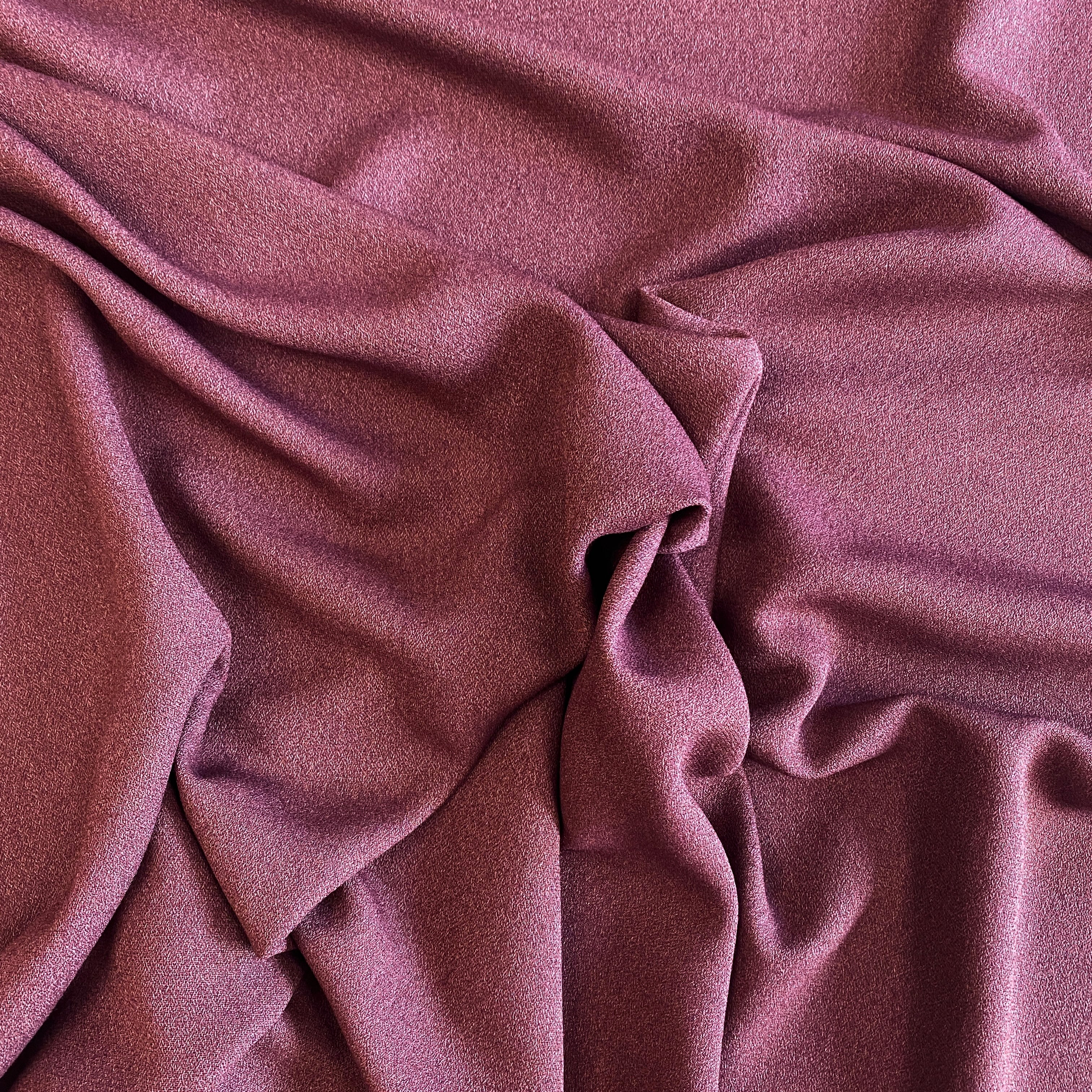 Maroon Wool Crepe — a medium-weight wool-blend crepe suiting with a soft handle, 137cm wide