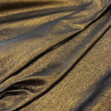 Copper Metallic Jacquard — featuring a woven metallic jacquard design with a soft feel and stiff drape, 140cm wide