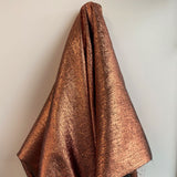 Redwood Metallic Jacquard — featuring a woven metallic jacquard design with a soft feel and stiff drape, 140cm wide
