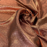 Redwood Metallic Jacquard — featuring a woven metallic jacquard design with a soft feel and stiff drape, 140cm wide