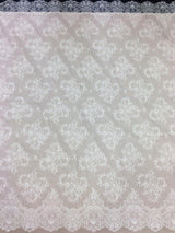 Ivory Delicate Floral Lace — featuring scalloped edges and floral motifs, in nylon, 140cm wide