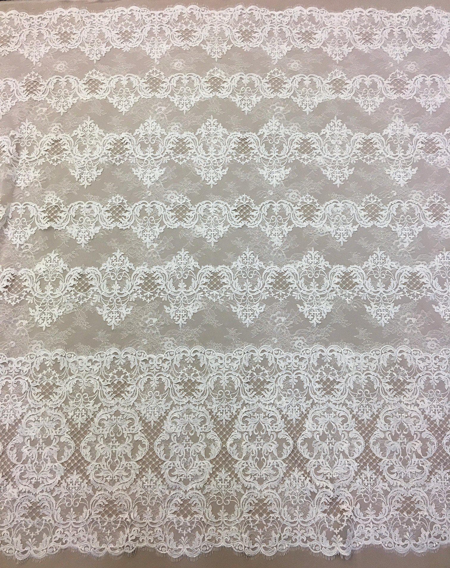 Textured Fine Lace (1435) - Ivory