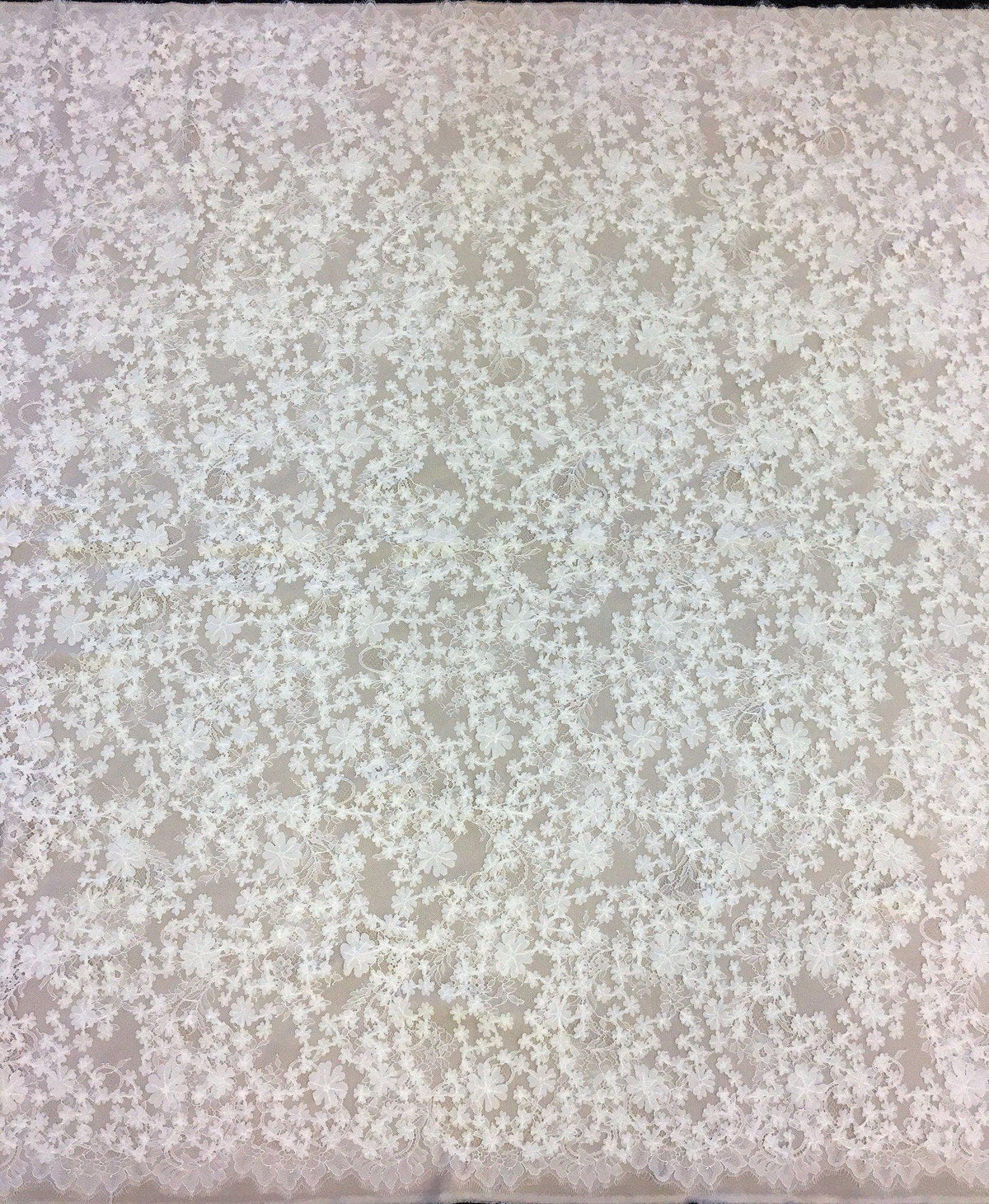 3D Floral Lace (1528) - Ivory