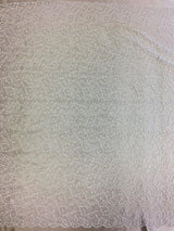 Ivory Abstract Fine Lace — featuring scalloped edges and an abstract web-like design, in nylon, 95cm wide