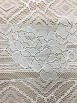 Geometric Stretch Lace (1630) Ivory