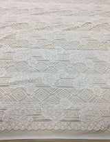 Geometric Stretch Lace (1630) Ivory