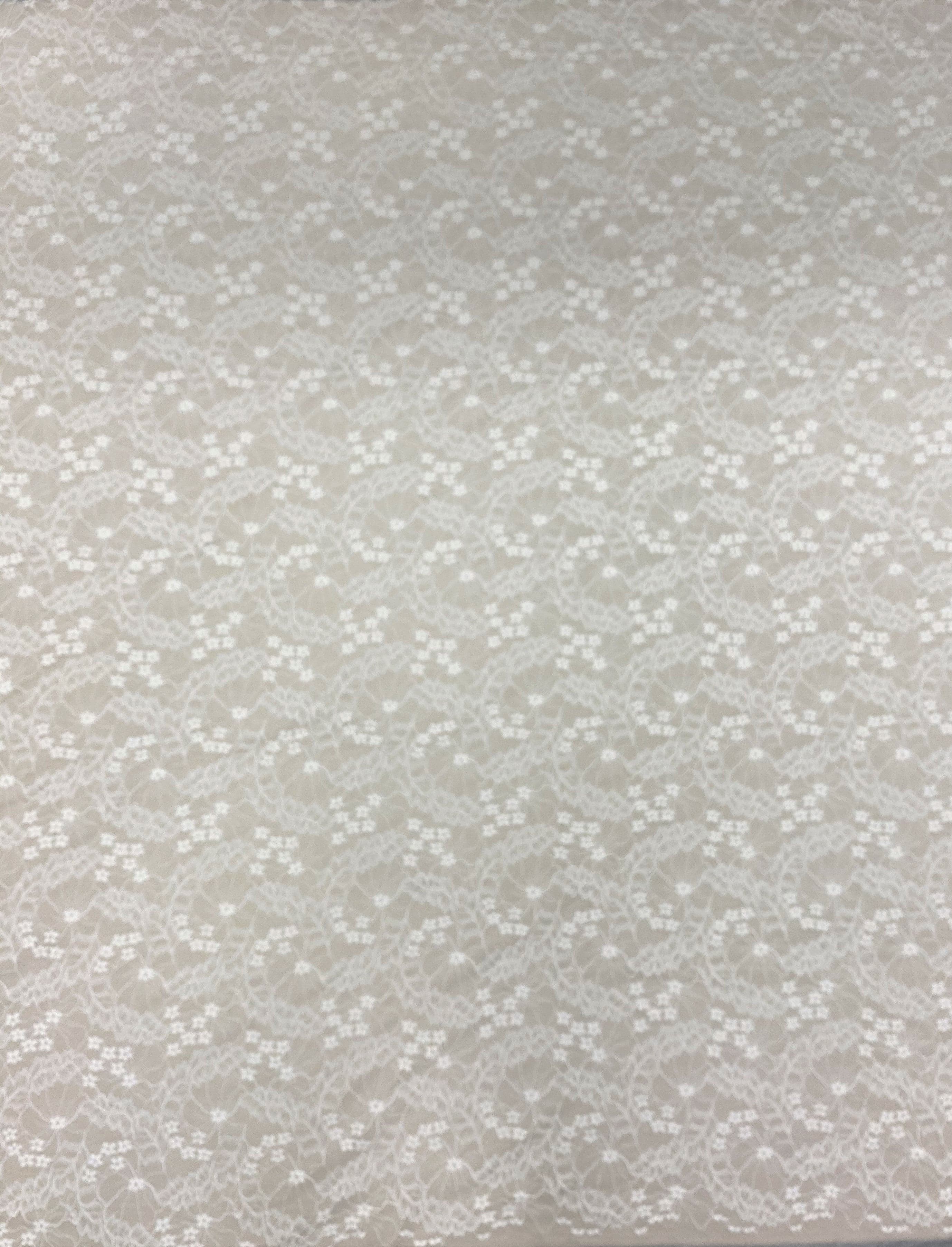 Floral Stretch Lace (1637) Ivory