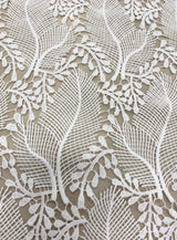 Ivory Leafy Guipure Lace — featuring a leaf design and Guipure motifs, 120cm wide