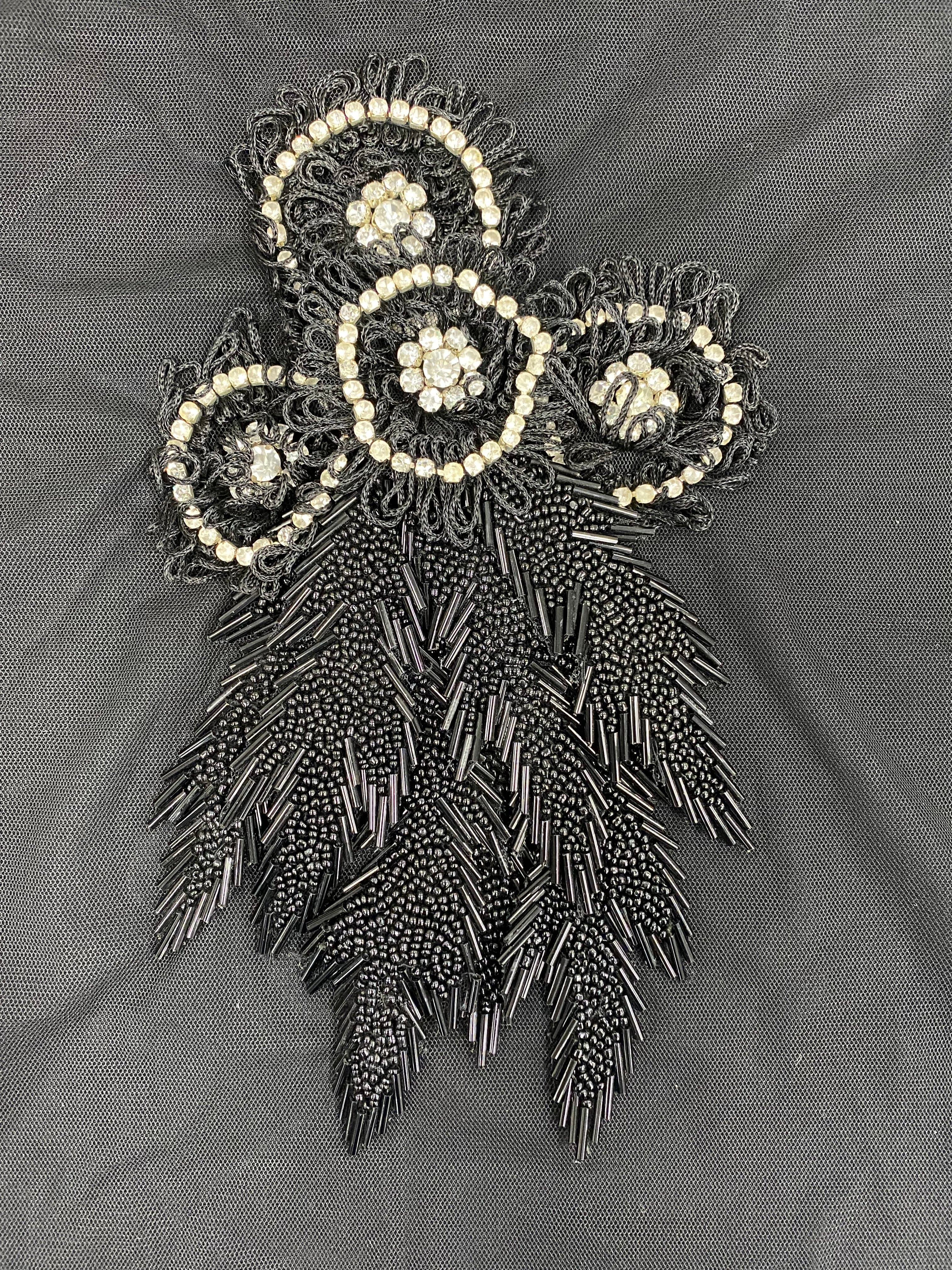 Crystal Applique A12586-1 Black