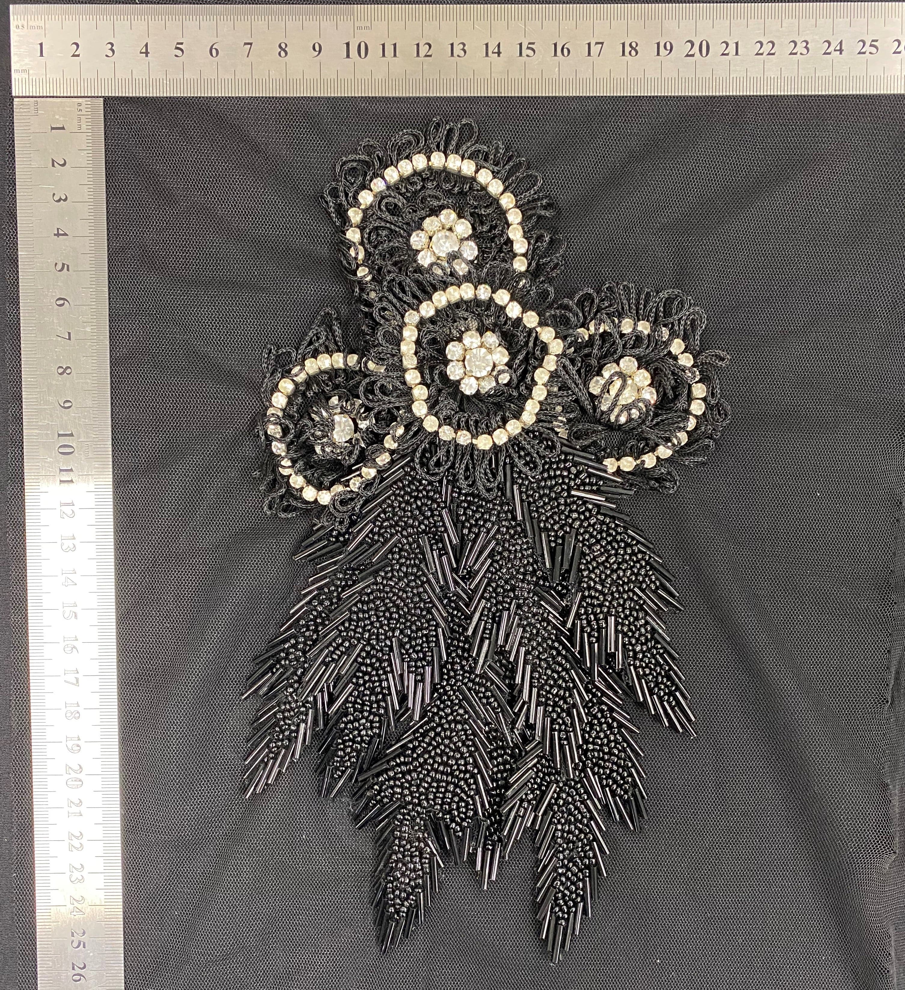 Crystal Applique A12586-1 Black
