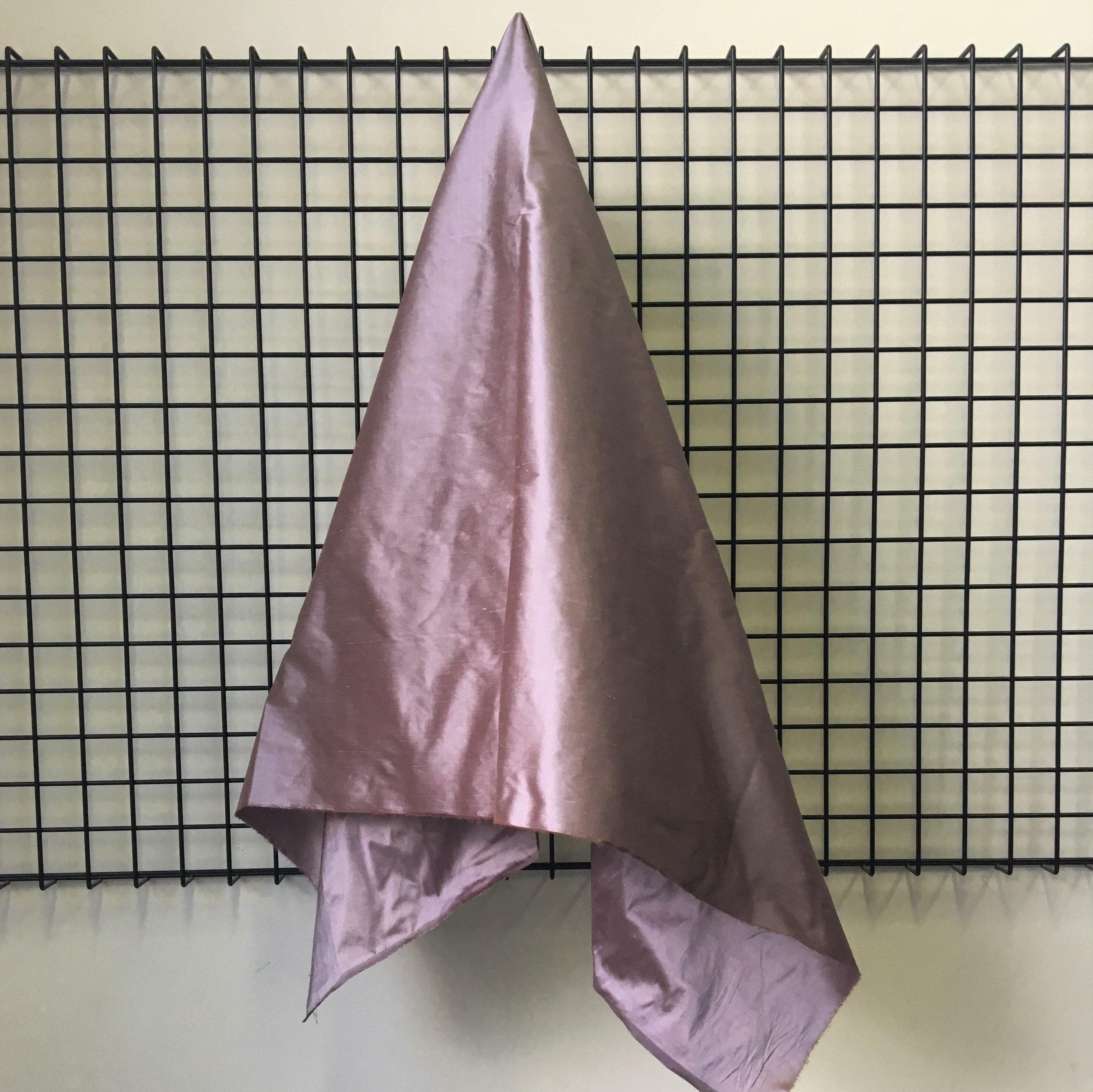 Bark Silk Dupion — mid-weight and crisp with a lightly slubbed texture, 100% silk, 137cm wide