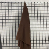 Chocolate Crepe De Chine — lightweight with a low-sheen matte finish and a soft, fluid drape, 100% mulberry silk, 137cm wide