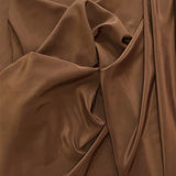 Chocolate Crepe De Chine — lightweight with a low-sheen matte finish and a soft, fluid drape, 100% mulberry silk, 137cm wide
