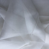 Dove Silk Organza — lightweight, sheer and smooth with a low-sheen finish, 100% silk, 137cm wide