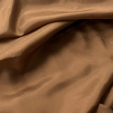 Toffee Habotai — soft with a light, airy drape and a smooth satin finish, 100% mulberry silk, 140cm wide