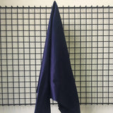 Indigo Silk Dupion — mid-weight and crisp with a lightly slubbed texture, 100% silk, 137cm wide