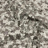 Gunmetal Floral Embellished Tulle — featuring floral motifs, a 3D floral design and hand-beading, 100% polyamide, 110cm wide